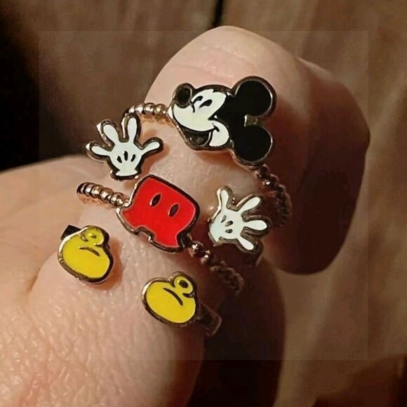 Adjustable Mickey Mouse Silver Ring - Picture 3 of 4